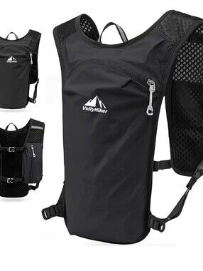 Black Lightweight Hydration Vest Pack for Men